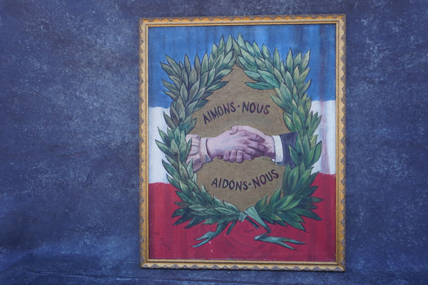 Bl. Jacqueury - Aimons-nous, Sauvons-nous - Oil on Canvas P3396