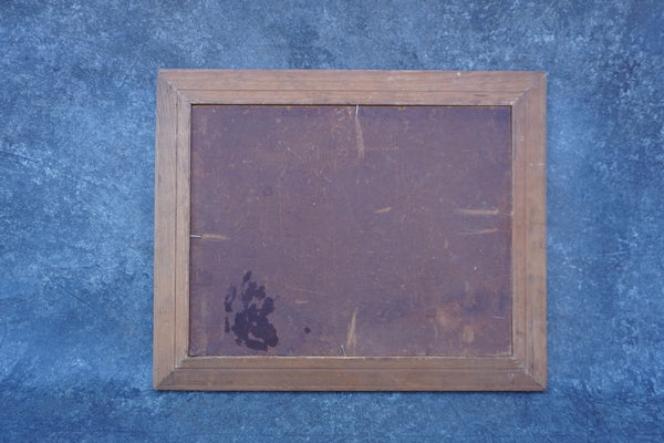 J. M. Flag - Riding the Range - Oil on Masonite 1930s P3415