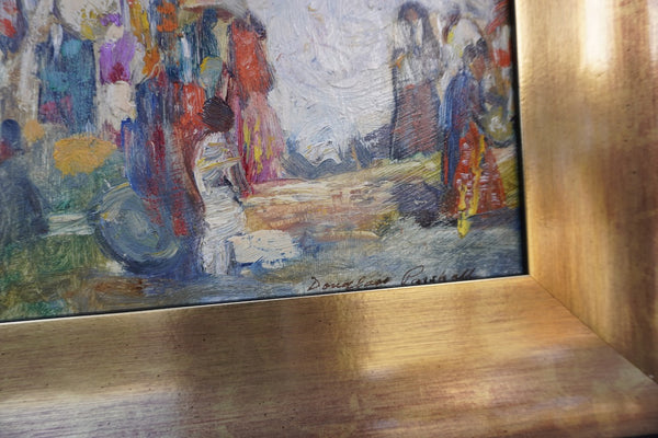 Douglass Ewell Parshall - Figure Group, Mexico - Oil on Board 1926 P3417