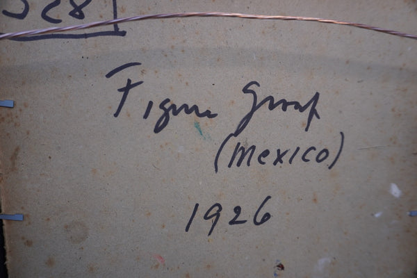 Douglass Ewell Parshall - Figure Group, Mexico - Oil on Board 1926 P3417