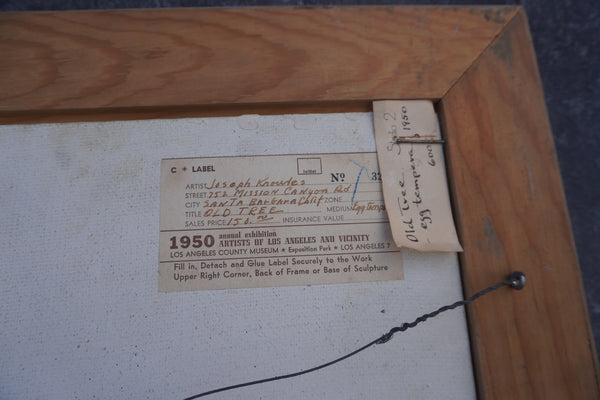 Old Tree by Joseph Knowles, c.1950, Egg Tempera on Board P3431