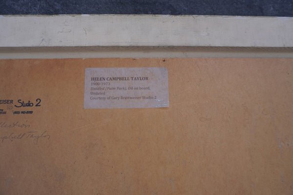 Untitled (Palm Park), by Helen Campbell Taylor, Oil on Board P3432