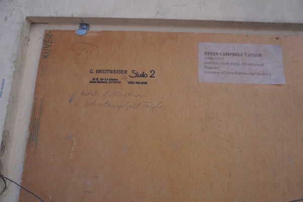 Untitled (Palm Park), by Helen Campbell Taylor, Oil on Board P3432