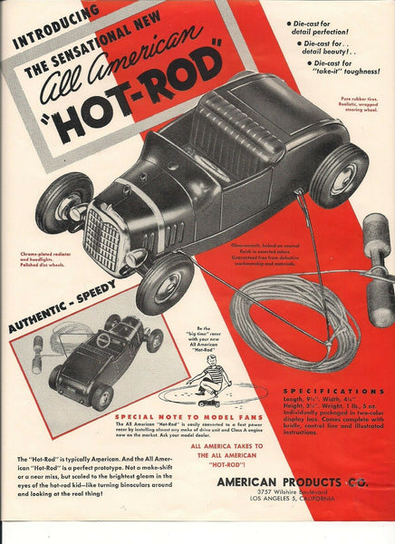 ALL AMERICAN HOT ROD 1932 Ford Roadster Tether Car
