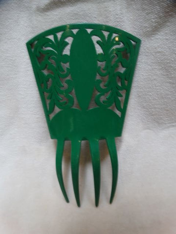 Celluloid Green Mantilla Comb