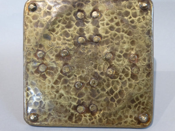 Arts& Crafts Single Candlestick in Brass