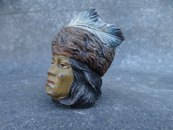 American Indian Cast Iron Stamp dispenser