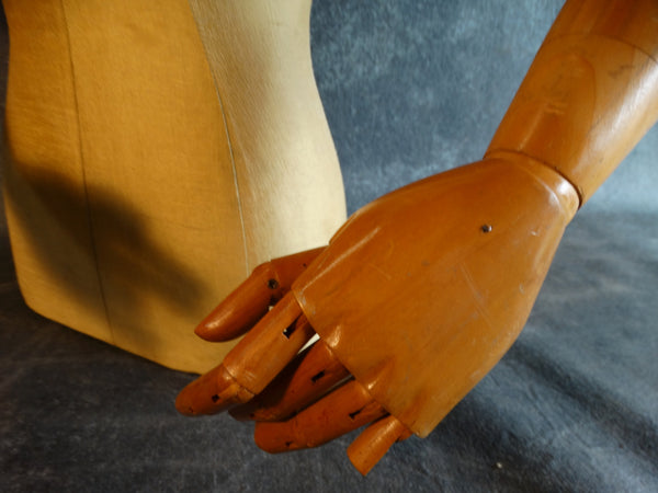 Female Mannequin Torso w Articulated Hands and Arms 1950s A2402