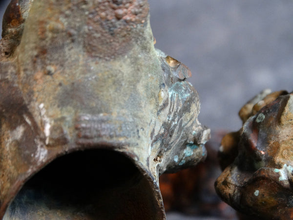 Four Mounted Cast Bronze Arcade Heads pre-War A2419