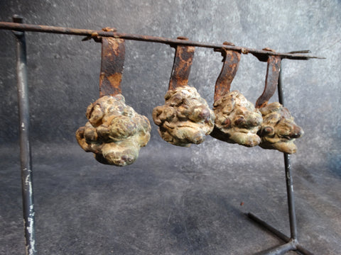 Four Mounted Cast Bronze Arcade Heads pre-War A2419
