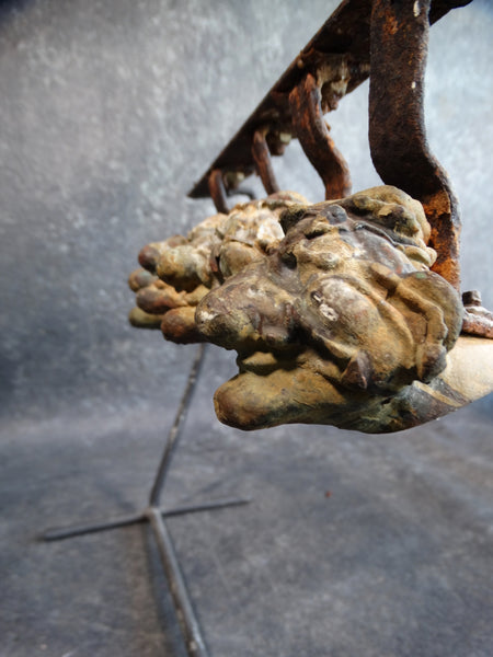 Four Mounted Cast Bronze Arcade Heads pre-War A2419