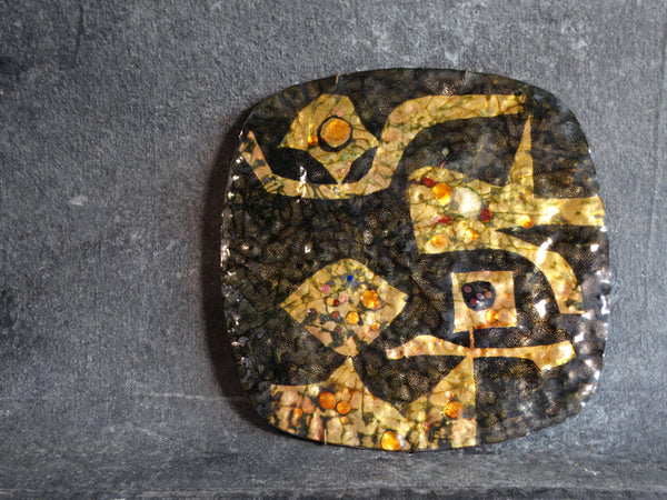 Sherry Schrut - Modernist Copper Enamel Plaque A2712