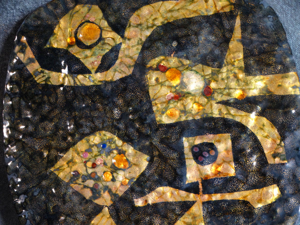 Sherry Schrut - Modernist Copper Enamel Plaque A2712