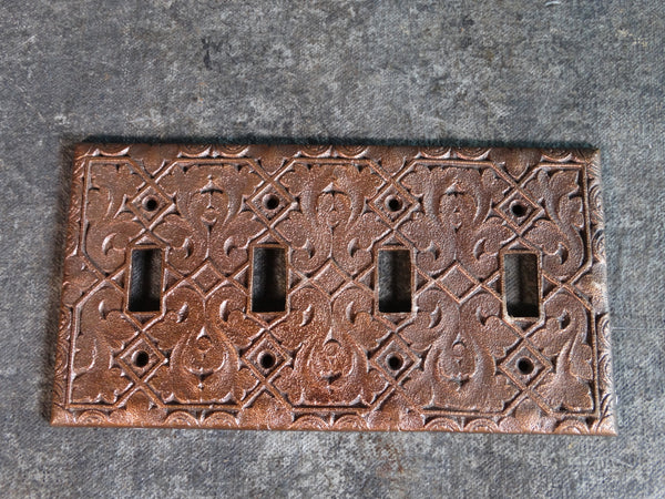 American Metal Work 4-Gang Switch Plate A2898