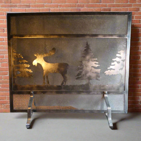 Moose Lodge Fireplace Screen A2921