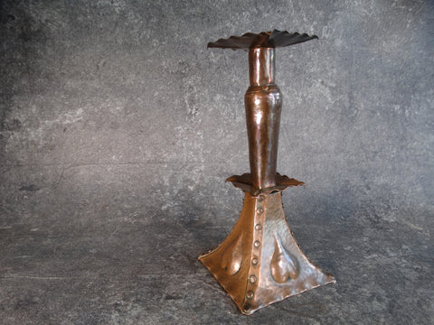 Arts & Crafts Copper Single-Handled Candlestick 1910s A2951