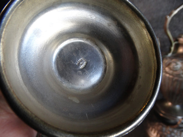 Sanborns Rose Pattern Silverplate Coffee & Tea Service Set 1920s A2965