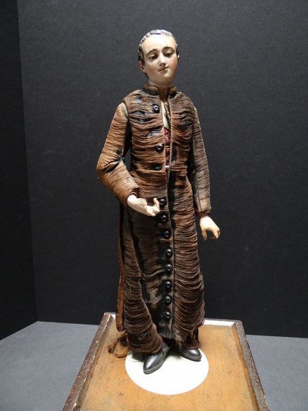 Spanish Revival-Italian Continental Male Priest or Noble Man Figure 19th century