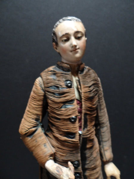 Spanish Revival-Italian Continental Male Priest or Noble Man Figure 19th century