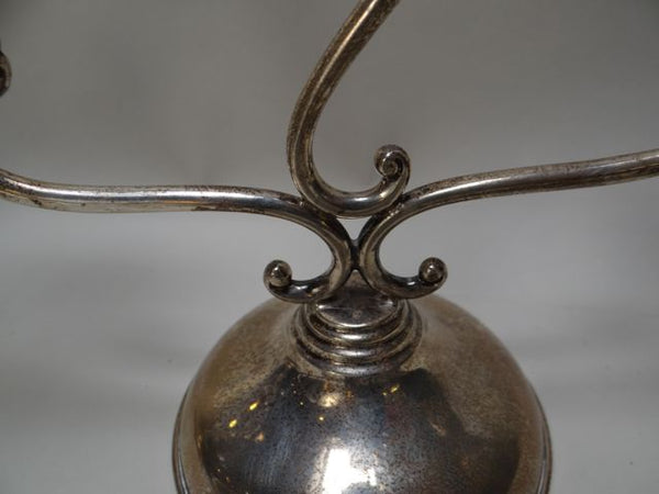 Juventino López Reyes Mexican Silver Three Light Candelabra Pair