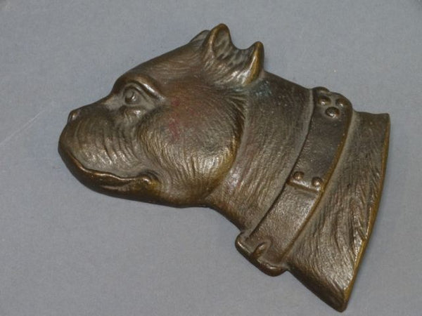 Bradley & Hubbard Bull Terrier Bronze Paper Weight