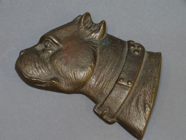 Bradley & Hubbard Bull Terrier Bronze Paper Weight