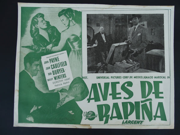 LARCENY (Aves de Rapina)  Mexican Lobby Card 1948