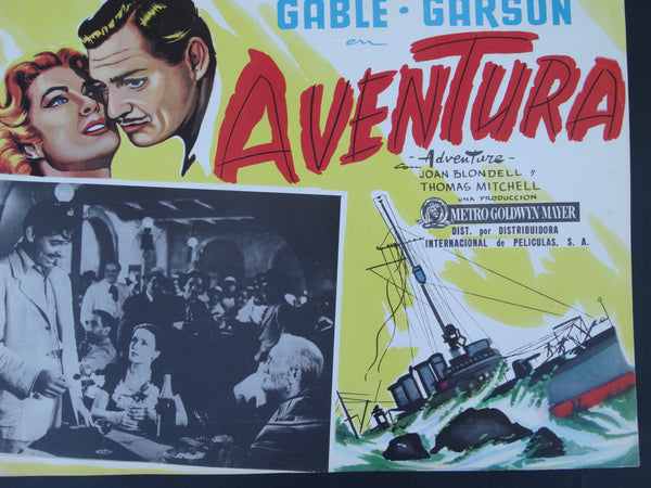 ADVENTURE (Aventura) 1945 Lobby Card