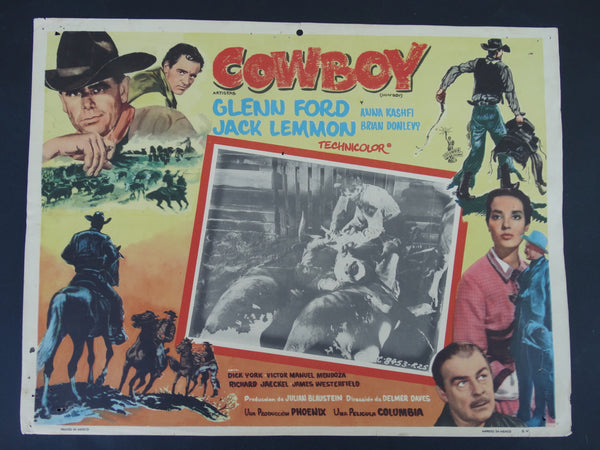 COWBOY 1958 Lobby Card for Mexican Market