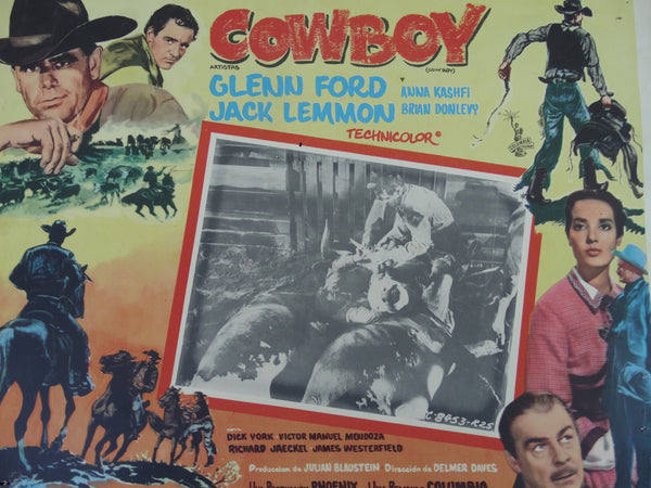 COWBOY 1958 Lobby Card for Mexican Market