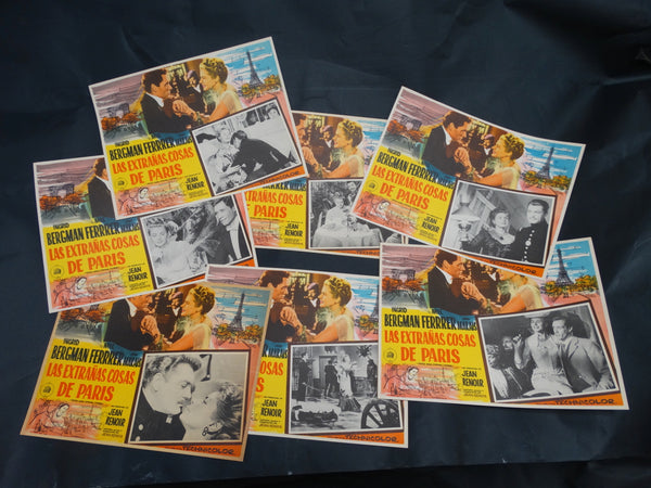 ELENA AND HER MEN (Las Extranas Cosas de Paris)1956 set of 7 Lobby Cards