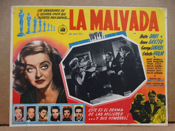 All About Eve (La Malvada) 1950 Lobby Cards, Set of 2