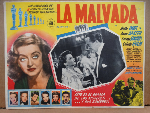 All About Eve (La Malvada) 1950 Lobby Cards, Set of 2