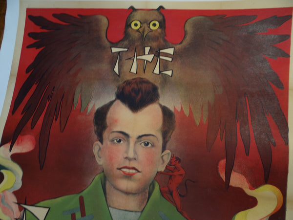 The Fak Hongs --  Original Magician poster With Wise Owl.