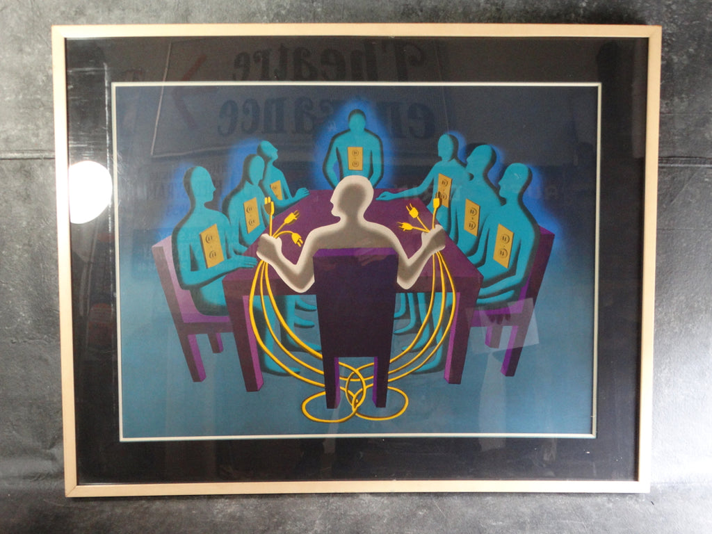 Mark Kostabi - Current Exchange - Serigraph 1990 AP1184