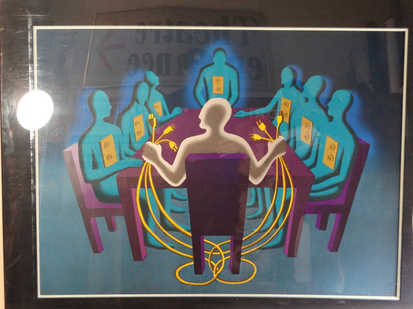 Mark Kostabi - Current Exchange - Serigraph 1990 AP1184