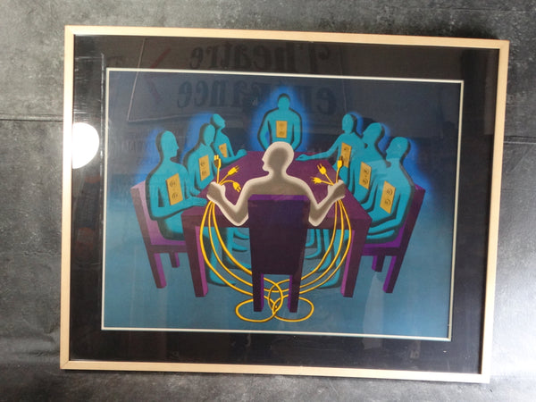 Mark Kostabi - Current Exchange - Serigraph 1990 AP1184