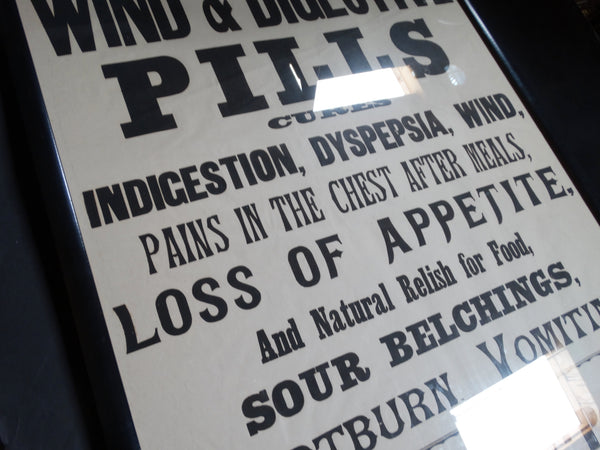 Baldwin's Wind & Digestive Pills Advertising Broadside c 1880