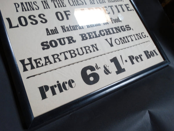 Baldwin's Wind & Digestive Pills Advertising Broadside c 1880