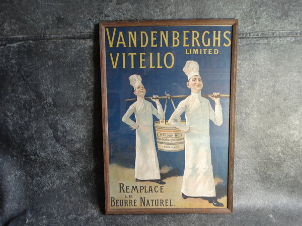 Vandenberghs Vitello Limited Margarine Advertising Poster c 1905 AP1208