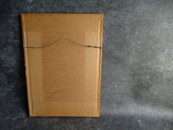 Pork Butcher Stone Litho Store Display Cut-out Figure c 1900