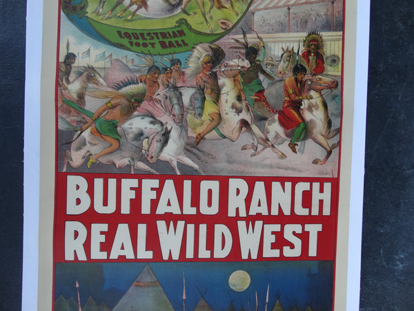 Buffalo Ranch Real Wild West Show Poster AP1212