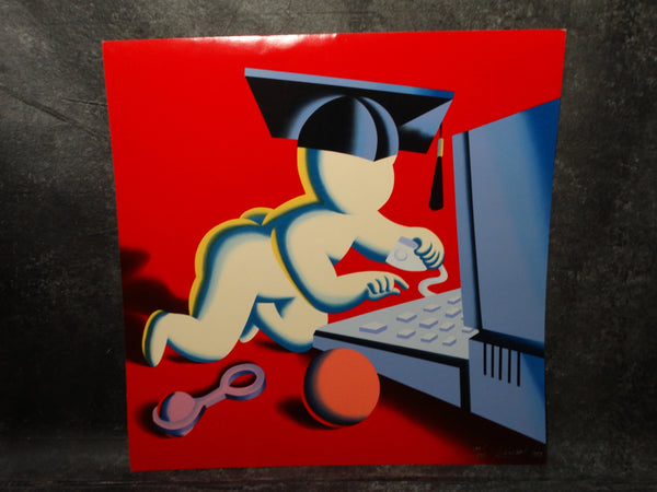 Mark Kostabi - Nerd - The Early Bird Gets The Worm Serigraph AP1214