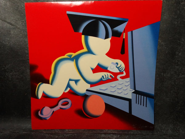 Mark Kostabi - Nerd - The Early Bird Gets The Worm Serigraph AP1214