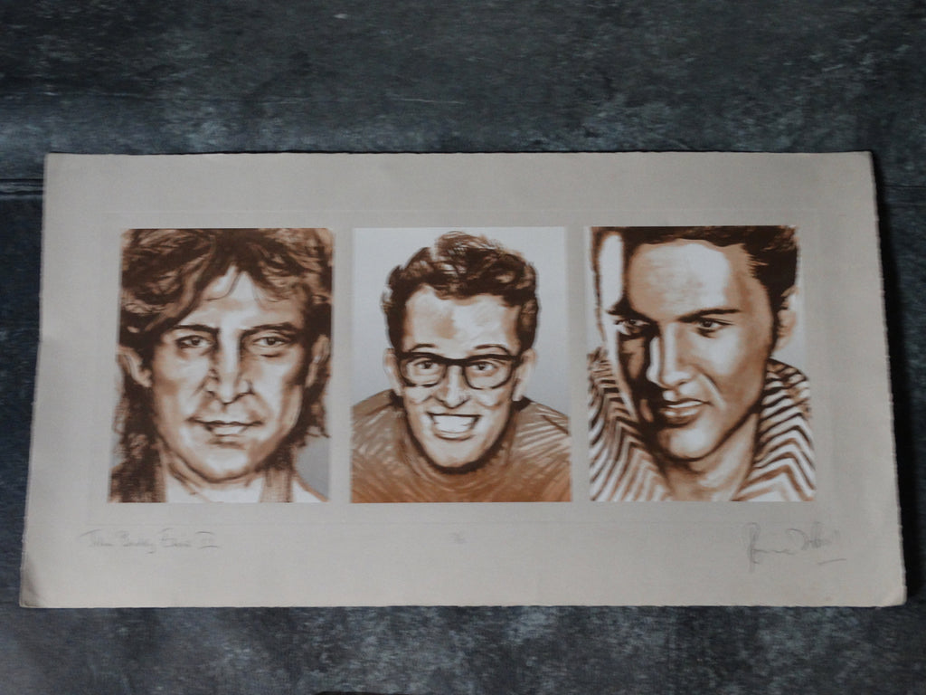 Ron Wood - John, Buddy and Elvis Serigraph AP1221