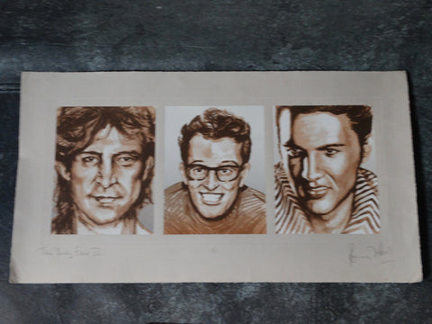 Ron Wood - John, Buddy and Elvis Serigraph AP1221