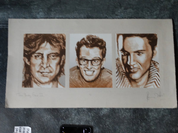 Ron Wood - John, Buddy and Elvis Serigraph AP1221