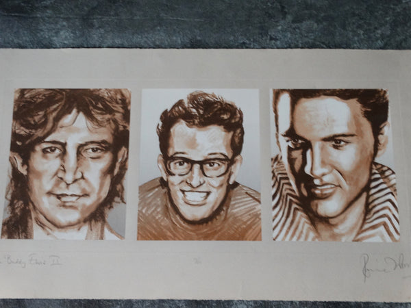 Ron Wood - John, Buddy and Elvis Serigraph AP1221