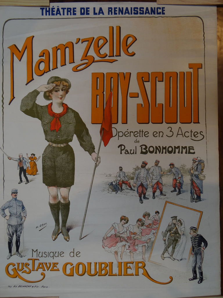 French Operetta Poster - MAM'ZELLE BOY-SCOUT