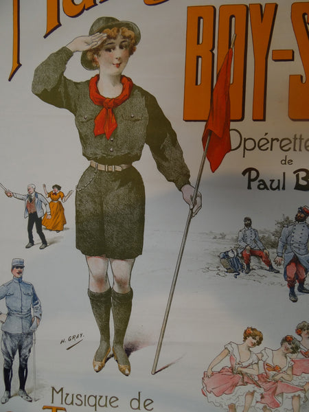 French Operetta Poster - MAM'ZELLE BOY-SCOUT